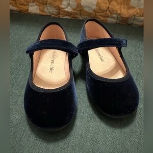 Childrenchic Navy Velvet Kids Dress Shoes